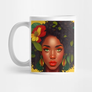 Black Queen History Month Afro American Pride T-Shirt Mug